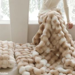 Blankets Tuscan Imitation Fur Blanket Super Comfortable Sofa Throw Flannel Fleece Winter Warmer For Home Office Sleeping Nap