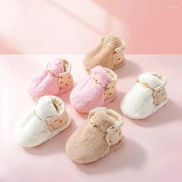 First Walkers Baby Shoes Autumn And Winter Cotton Soft Soles Plush Thickened Anti Drop Front Born Warm Socks