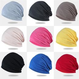 Berets Fashion Solid Pile Hat Unisex Beanies Caps Women Summer Thin Pullover Men Outdoor Sport Headscarf Hip Hop Boys Skullies Cap