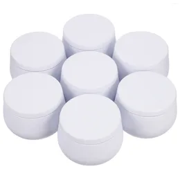 Storage Bottles 9 Pcs Coffee Belly Jar Candy Empty Cookie Tins With Lids Boxes White Small Containers Craft