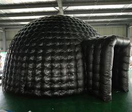 wholesale Customised black Oxford shelter inflatable dome marquee igloo club Centre cinema party trade show canopy with 1 door entry on