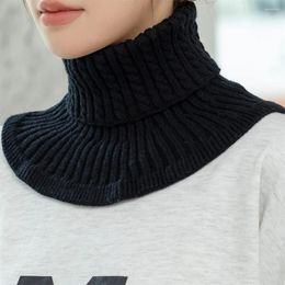 Bow Ties 1PC Knitted Fake Collar Scarf Women Warm Turtleneck Detachable Elastic False Winter Windproof Clothing Accessories