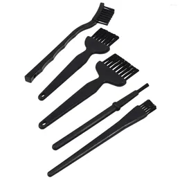 5pcs Anti Static Brush ESD Safe Details Cleaning Tool For Mobile Phone Tablet PCB Repair Work (Black)