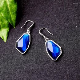 Dangle Earrings Design Blue Resin Stoen Geometric Style Drop For Women Wholesale Handmade Fashion Jewellery Accessories