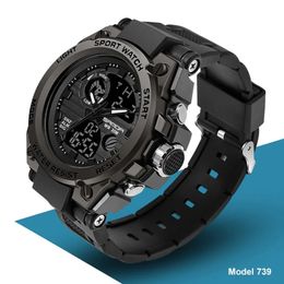 Sanda 739 Sports Men;s Watches Top Brand Luxury Military Quartz Watch Men Waterproof S Shock Male Clock Relogio Masculino 240125