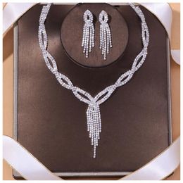 Necklace Earrings Set Women's Luxurious Elegant Style Non-Fading Alloy Jewelry S For Mom Wife Girlfriend