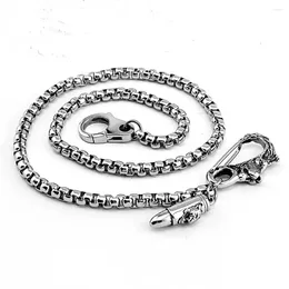 Keychains Bling Stainless Steel Loin Head Clasp Wallet Chain Jeans Trousers Key