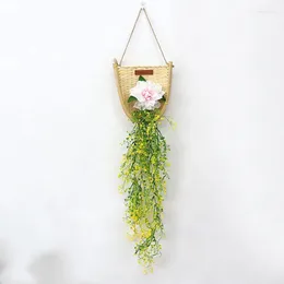 Decorative Flowers Creative Wall Decoration Pendant Bamboo Room Trinket Restaurant Bedroom Imitation Flower Plant Hanging