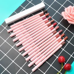10PCS Lip Liner Pencil Private Label Makeup Lipstick Pencils Waterproof Matte Dark Vegan Nude Pink Lipliner Wholesale Bulk240129