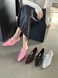 Dress Shoes Round Toe Women Pumps Shallow Slip On Thin High Heels Bow Design Stiletto Fashion Party 2024 S 35-39