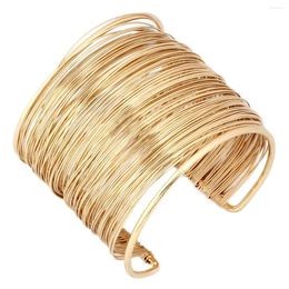 Charm Bracelets Wire Metal Coil Thin Open Wide Bangle