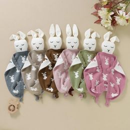 Blankets Born Baby Security Comforter Animal Knitted Infant Boys Girls Doll Teething Bib Stuffed Toddler Appease Towel