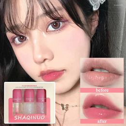 Lip Gloss 3Pcs/Set Jelly Shiny Clear Base Makeup Long Lasting Moisturizing Care Oil Mini Female