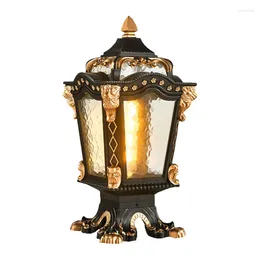 Wall Lamp Europe Style Creative Pillar Outdoor Garden Light Waterproof Home Villa Fence Residential Balcony Sconce