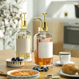 Liquid Soap Dispenser Coffee Syrup Glass Pump Set With Labels Bar Restaurant Accessories For Home El 17oz Bottles