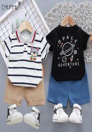 Baby Clothing Sets Summer Baby Boys Clothes Infant Cotton Casual Boys Graffiti Tops TshirtPants Outfits Kids Clothes 2102267512656