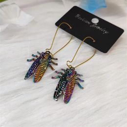 Dangle Earrings Multicolor Cicada Insect Animal Cute Magic Jewelry For Women Gift Punk Gothic 2024 Fashion