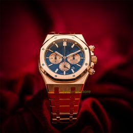 Brand world luxury watch Best version Diver Chronograph 18kt Rose Gold Blue Dial LNIB 26331OR Automatic ETA Cal watch 2-year warranty MENS WATCHES no box