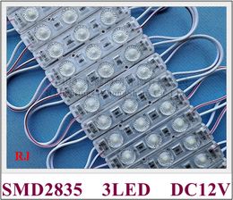 LED Module Light for Sign Letter DC12V 71mm*15mm*8mm SMD 2835 3 LED 1.8W 180lm IP65 Waterproof Diffuse Reflection Lens 2024