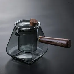 Wine Glasses Maker Bubble Teapot Glass Electric Ceramic Stove Tea High Temperature Resistant Wooden Handle Side Pot