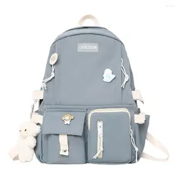 School Bags Women Backpack Korean Style Teenage Girls High Backpacks Ruckk Nylon Student Shoulder Bag Schoolbag 2024 Boys Mochila