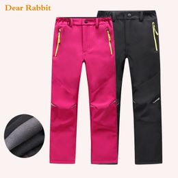 Autumn spring Children Warm girls leggings Trousers Kids Boy 10 12 years Winter windproof waterproof Sport Pants sweatpants 240122