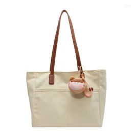 Waist Bags Casual Large Capacity Canvas Women Shoulder Bag Fashion Designer Solid Color Handbag Ladies Simple Tote 2024.