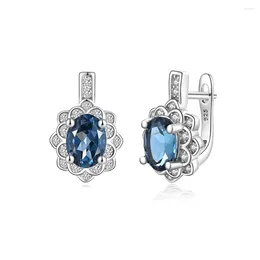 Dangle Earrings TBJ Natural London Blue Topaz 925 Sterling Silver Earring Classic Design Fine Jewelry For Women Nice Gift