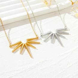 Pendant Necklaces Simple Sun Flower Necklace For Women Korean Style Sunshine Chain DIY Jewelry Girlfriends Party Gifts 2024 Trend