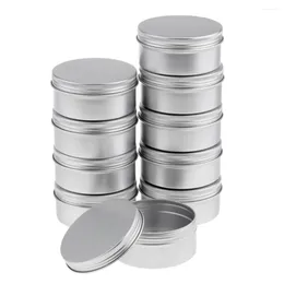 Makeup Brushes 150ml Aluminium Round Lip Tin Storage Jar Screw For Salves Cosmetic Candles Pack Of 10