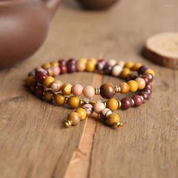 Strand OAIITE 6mm 5A Natural Yolk Stone Bracelet Yellow Tiger Eye Energy Ore Yoga Meditation Healing Jewelry For Men Women