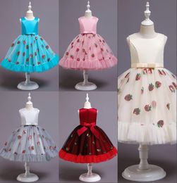 Children039s dress skirt princess dress girls sequins Christmas strawberry show catwalk evening dress6292285