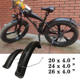 Bike Fenders 24/26/20 x4.0 Fat Tyre Mud Guards Fender Set Mudguards For BMX Folding Snow E-Bike Bicycle MTB Cycling Accessories 240202
