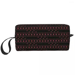 Cosmetic Bags Ukrainian Vyshyvanka Embroidered Large Makeup Bag Zipper Pouch Travel Storage For Women