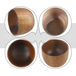 Bowls Hand Grinding Natural Log And Fine Workmanship Made From Whole Wood Pure Salad Bowl Package Content
