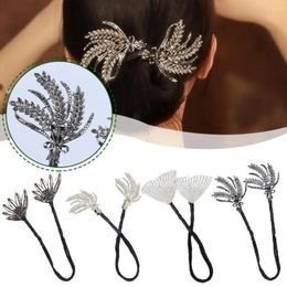 Hair Accessories Elegant Shiny Rhinestone Ear Of Wheat Donut Stick DIY Updo Fashion Gentle Hairband Gifts For Women Girls