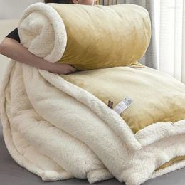 Blankets 2024 Super Warm Blanket Double Layer Winter Flannel Duvet Multifunctional Cover/blanket Dual-purpose