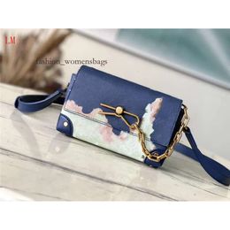 designer bag womens bag Steamer Messenger M81783 Wearable Wallet Graffiti Clutch Second Blue Shoulder Bag Genuine leather handbag crossbody purse 7A Best Quality