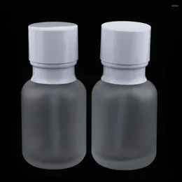 Makeup Brushes 2x Empty Frosted Glass Spray Bottle Refillable Container Vial For Essential Oils Cleaning Products Or
