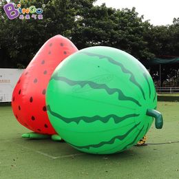 wholesale 3M 5M Height Outdoor Event Advertising Inflatable Watermelon Balloons Blow Up Cartoon Fruits Models For Decoration With Air Blower Toys Sports