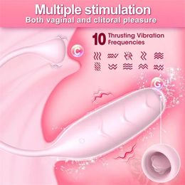Ecouple Realistic Female Vibrator Orgatongue Double Dildo Love Egg Sexual For Women Clito Butt Plug Tail Pussy Hole Toysreal 240126