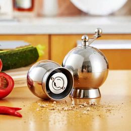 Manual Pepper Seasoning Grinder with Long Crank Stainless Steel Hand Cranked Coffee Bean Spice Salt Mill Kitchen Cooking Tool 240118
