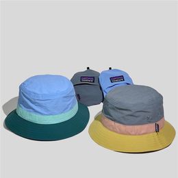 Japanese Colour Block Fast Dry Foldable Fishing Fisherman Caps For Women Men Sombrero Pescador Hombre Bucket Hat 5658CM 240202