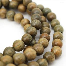 Strand 8mm Natural Green Verawood Bracelets With Sandal Fragrant Wooden Beads Mala Necklace 2024 BRO933