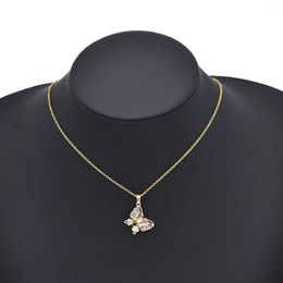 Pendant Necklaces Ldealway Store Customised Exquisite Crystal Butterfly Women's Fashion Necklace Party Jewellery Gift