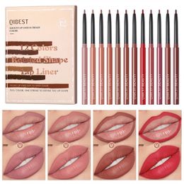 E74C Matte Lipsticks Pen Natural Waterproof Lip Liner Pencil Makeup Sexy Lip Stick Long Lasting Cosmetic Tools240129