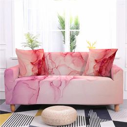 Chair Covers Pink Marble Texture Print Sofa Cover Slipcover Stretch Washable Polyester Non Slip All-Wrapped Couches Loveseat Couch Women