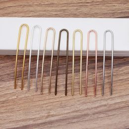 Hair Clips 20 Pieces 100mm U-shape Forks Copper Sticks Bun Hairpins DIY Jewelry Findings