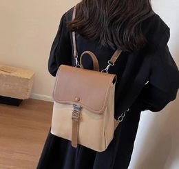 School Bags Korean Fashion Preppy Style Leather Backpack Bag Women High Capacity Travel Shoulder Totes Crossbody