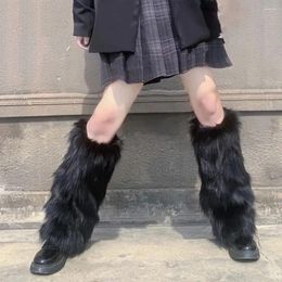 Women Socks Warm Boot Winter Furry Soft Ankle Warmer Lolita Punk Faux Fur Foot Covers Girls